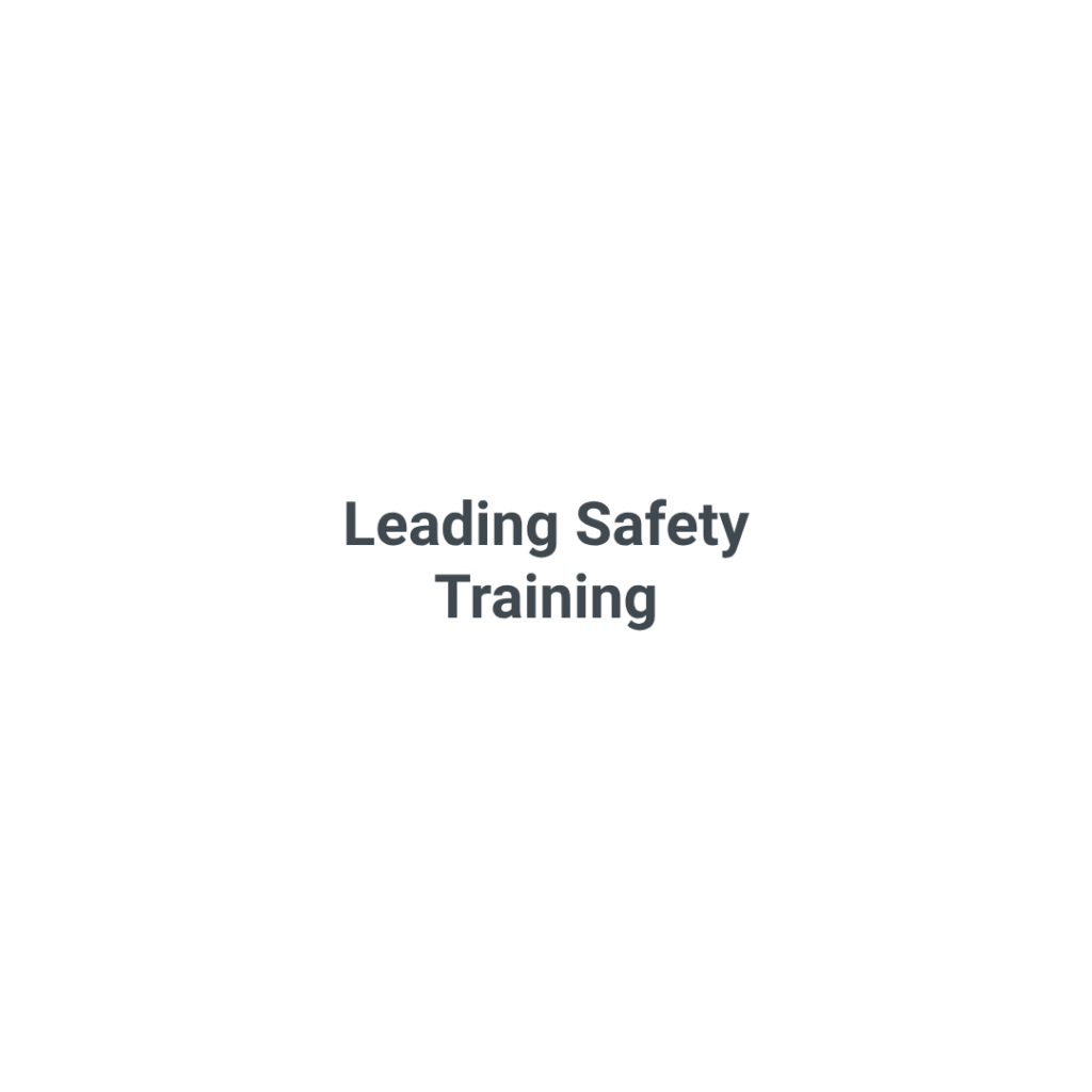 Leading Safety Training