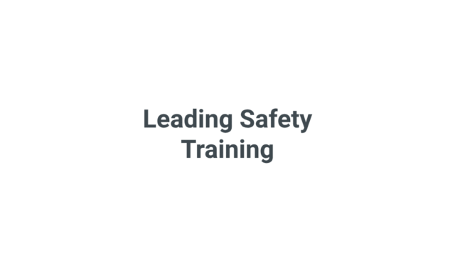 Leading Safety Training